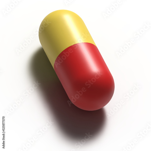 pills on white background