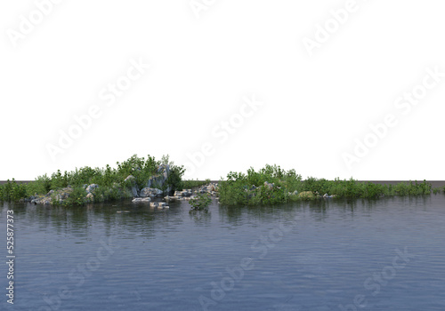Waterfront plants on a transparent background 