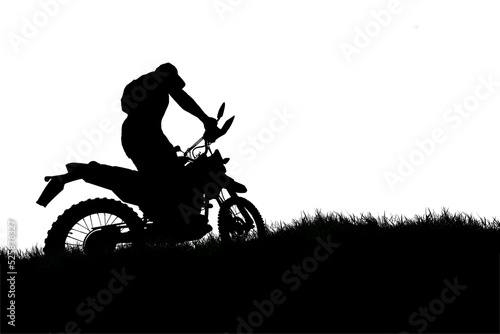 Fototapeta Naklejka Na Ścianę i Meble -  Men's silhouettes with motocross bikes. independent life concept