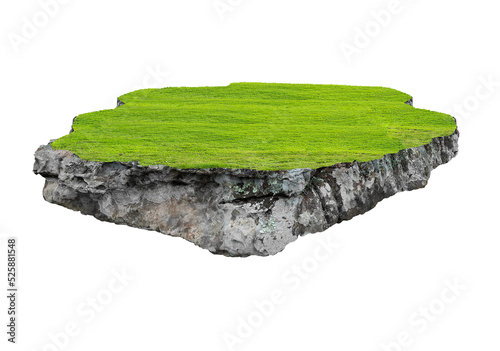 The floating island isolated transparency background.