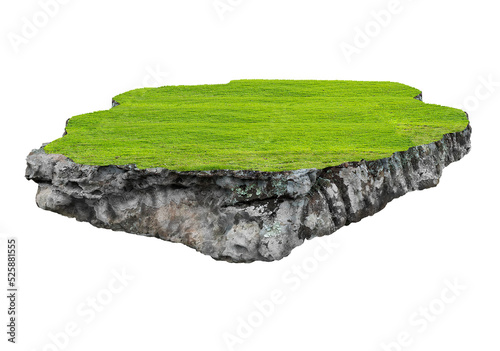 The floating island isolated transparency background.
