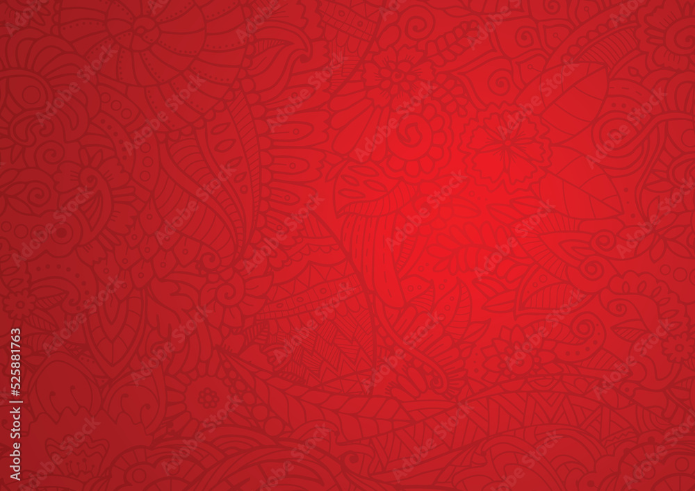 A vibrant red Zentangle pattern with intricate linework and organic shapes, combining artistic detail and bold design elements for a dynamic visual experience. A vibrant red Zentangle pattern with intricate linework and organic shapes, combining artistic detail and bold design elements for a dynamic visual experience.