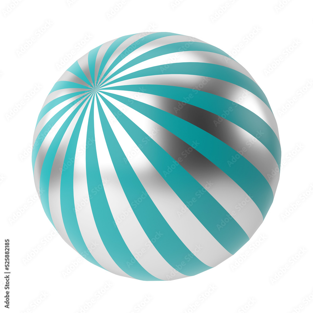 Obraz premium Colorful christmas ball. 3D decoration.