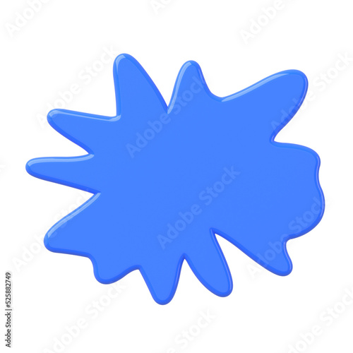 3D blob shape. 3D textarea. Blue blob.