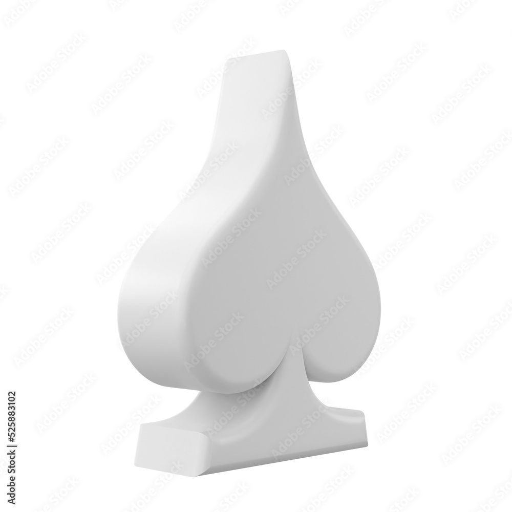 Fototapeta premium Spades. 3D playing card icon.