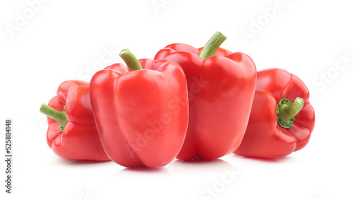 Red bell pepper isolated on white