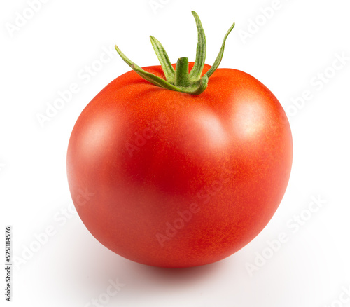 single tomato isolated on white.
