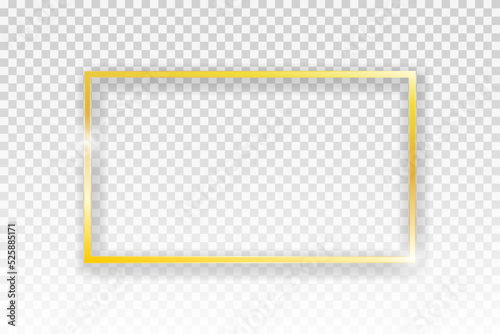 Golden greeting card border. Stock royalty free vector illustration