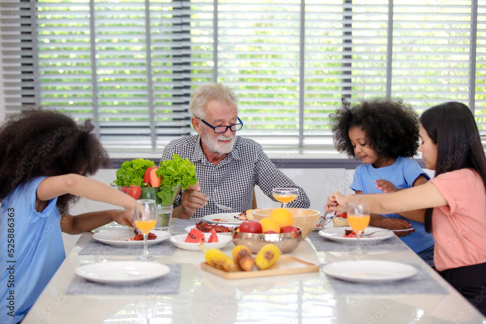families enjoy together at home while having a meal at dining table. families enjoy together at home while having a meal at dining table.