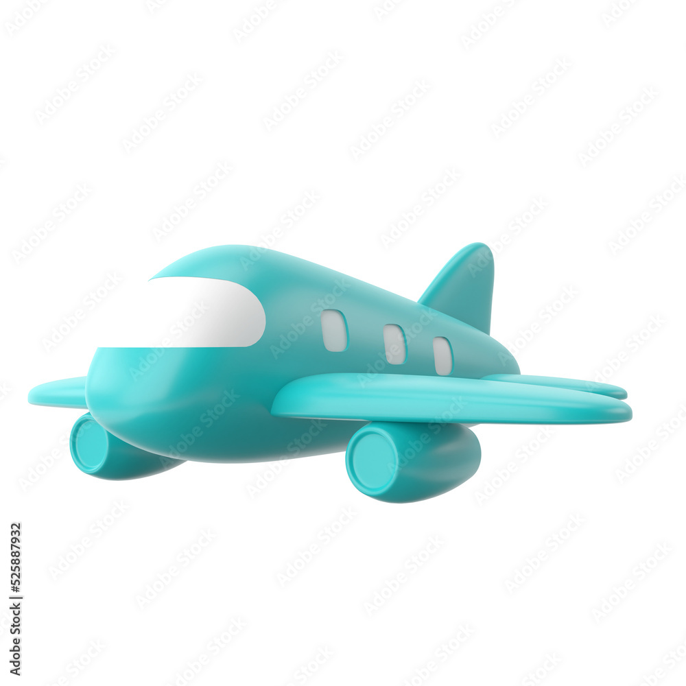 Airplane 3D. Travel element. Airplane 3D. Travel element.