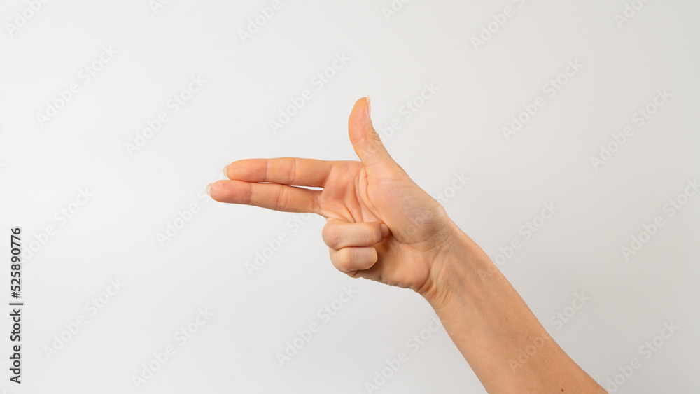 Sign language of the deaf and dumb people, English letters ch Sign language of the deaf and dumb people, English letters ch