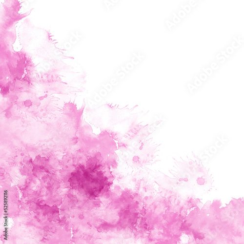Purple watercolor paint on white background abstract art