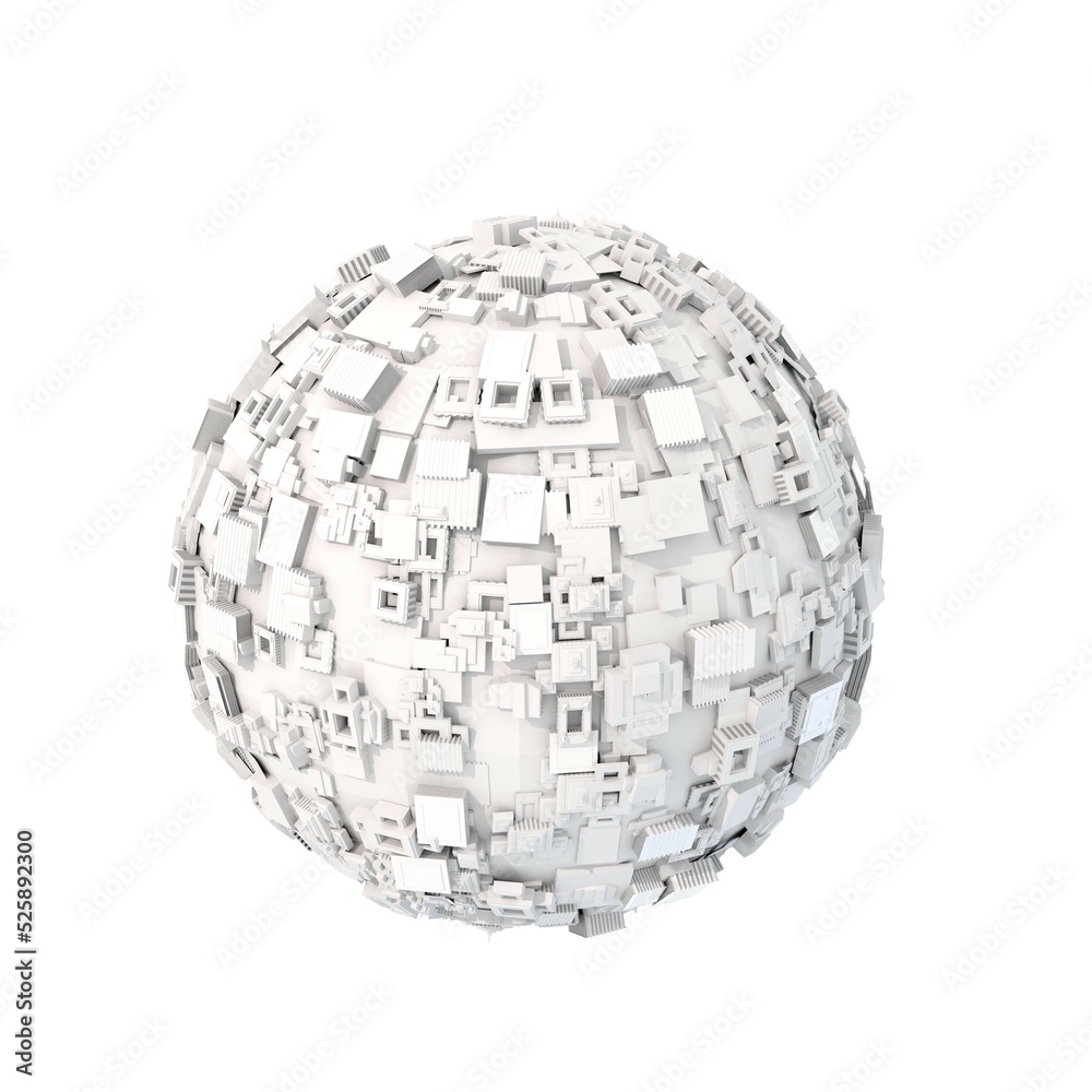 Sci fi technology background, Futuristic sci-fi ball, made of lots computer chips. Abstract technology background. 3D rendering illustration Sci fi technology background, Futuristic sci-fi ball, made of lots computer chips. Abstract technology background. 3D rendering illustration