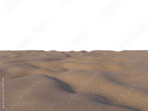 Sandy Foreground Floor with Perspective, Transparent Background PNG 
