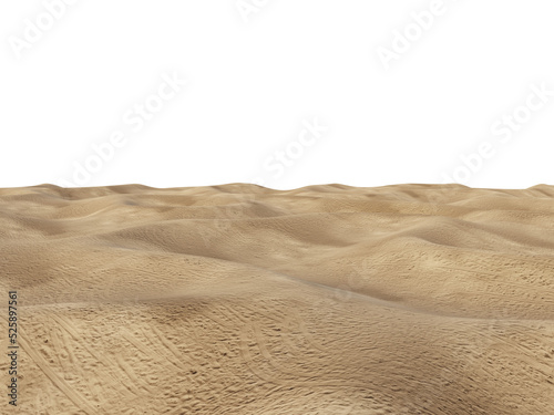 Sandy Foreground Floor with Perspective, Transparent Background PNG 