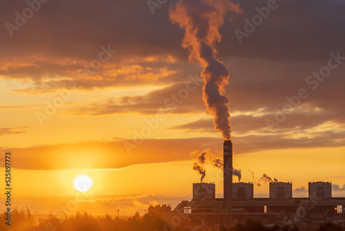 Kusile Coal Power Station at sunset, South Africa