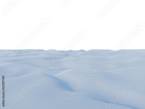 Snowy Foreground Floor with Perspective, Transparent Background PNG