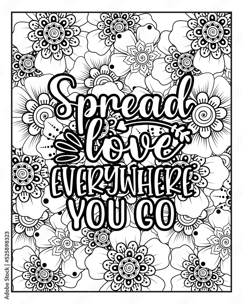 Motivational quotes coloring pages design Motivational quotes coloring pages design