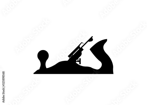 Jackplane vector silhouette black color isolated. Jack plane vector concept