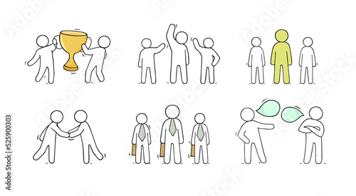 Teamwork concept, businessmen partnership