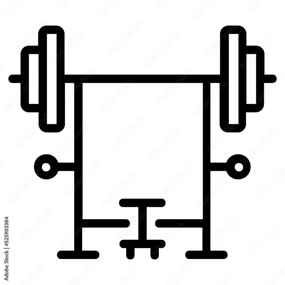 An icon of dumbbells designed in line style An icon of dumbbells designed in line style
