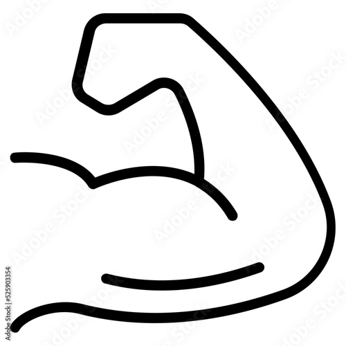 A linear icon design of bicep 