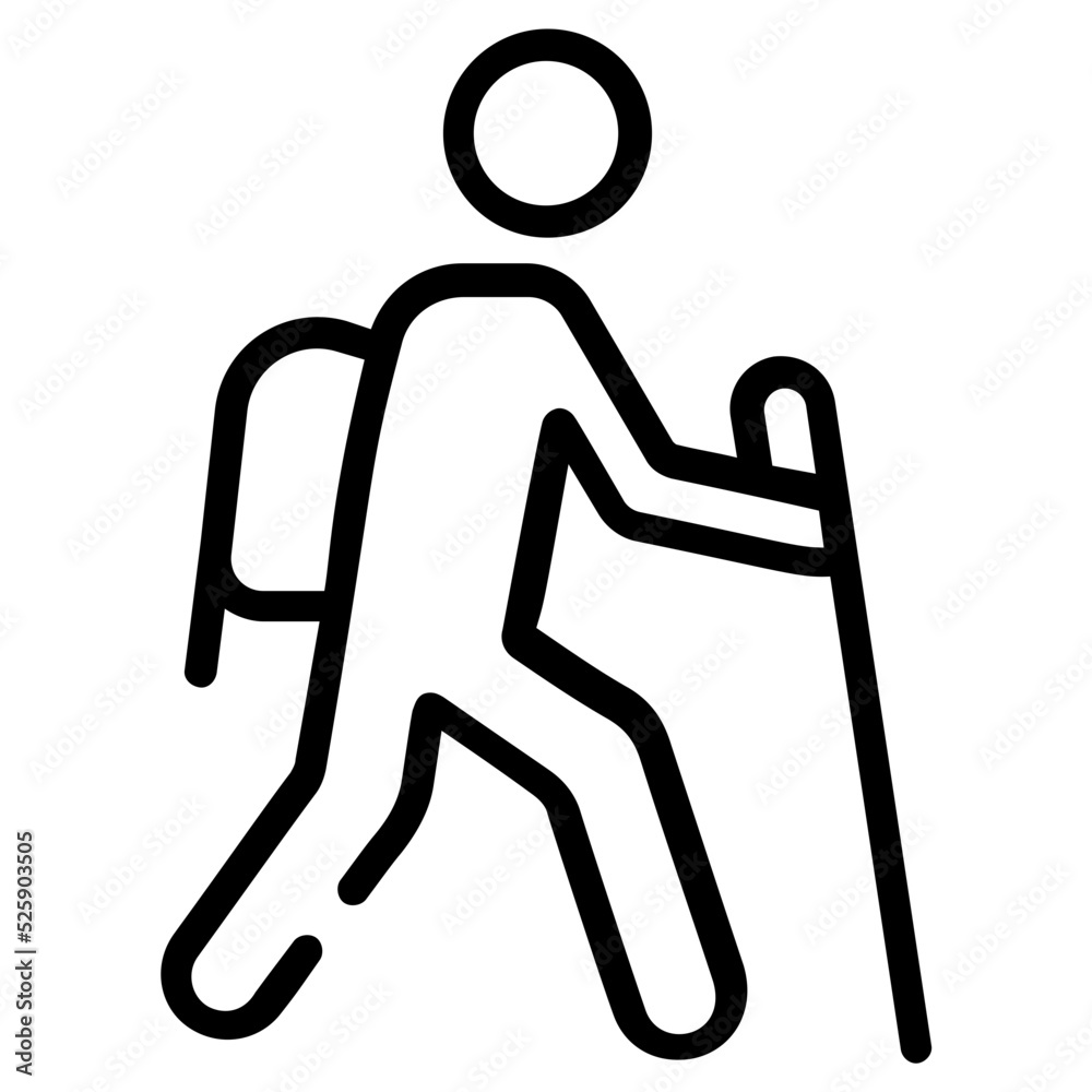 A linear icon design of gym trainer A linear icon design of gym trainer