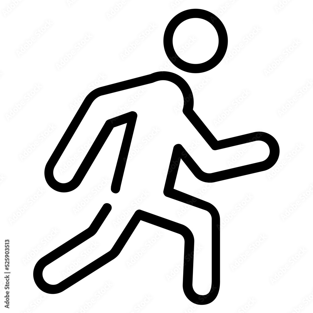 Ready to use linear icon of running Ready to use linear icon of running