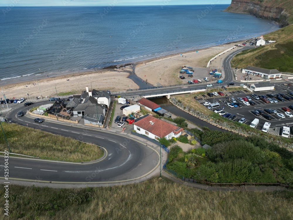 aerial view of Saltburn by the Sea. commonly referred to as Saltburn. is a seaside town North Yorkshire. England