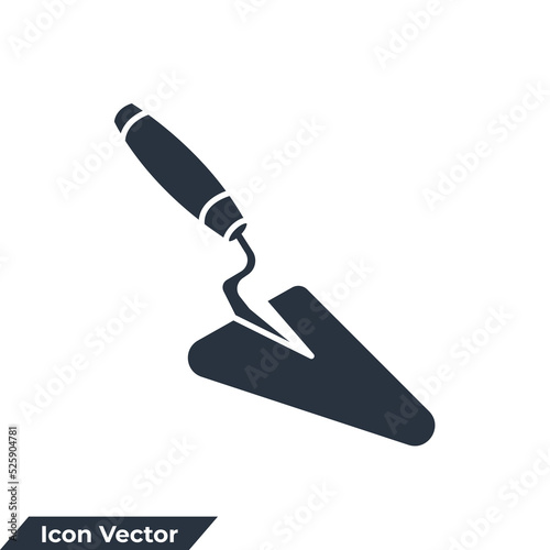 trowel icon logo vector illustration. trowel symbol template for graphic and web design collection