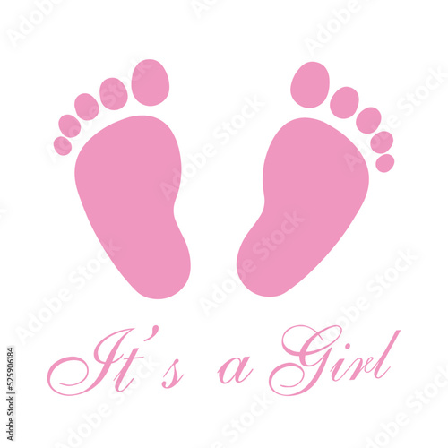 Pink Baby Shower Invite Greeting card