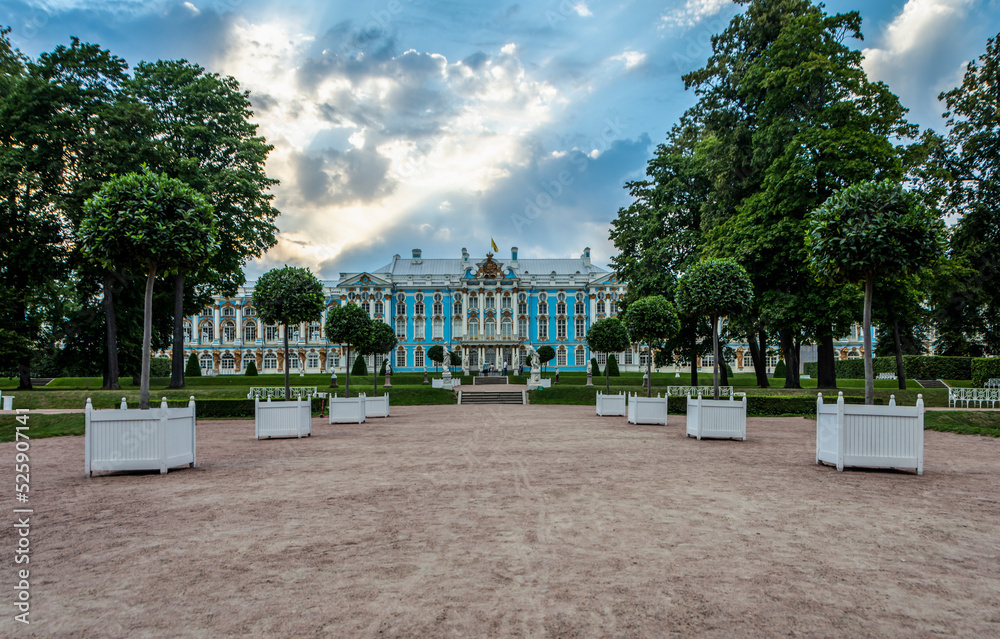 Catherine palace in Tsarskoe Selo (Pushkin), Saint Petersburg, Russia