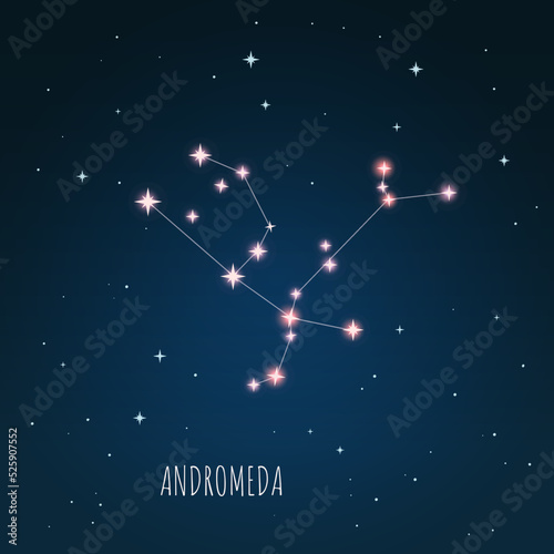 Constellation Andromeda on the background of starry sky