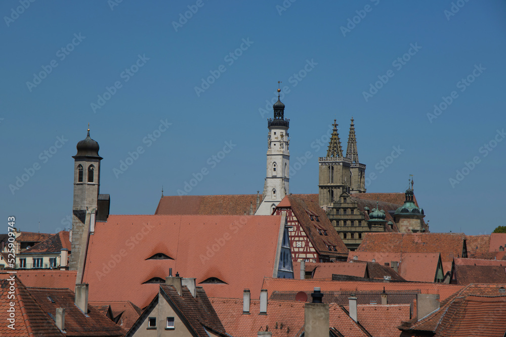 Rooftops in Rothenburg ob der Tauber Germany