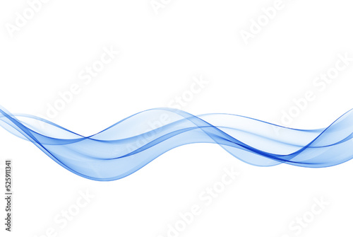 Wave vector element with abstract blue lines for website, banner and brochure. Curve flow motion illustration. Modern background design.
