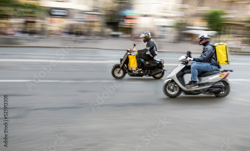 Abstract blur image of scooter courier © Halytskyi Olexandr