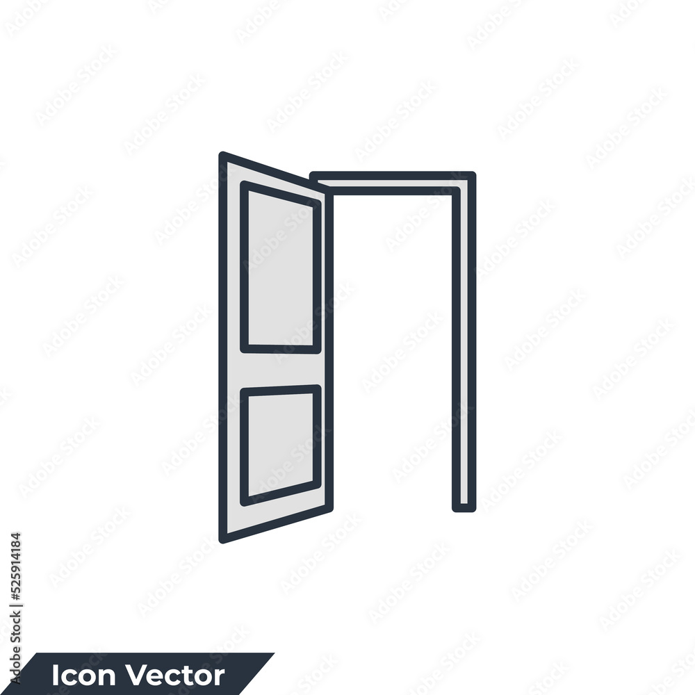 door icon logo vector illustration. door symbol template for graphic and web design collection door icon logo vector illustration. door symbol template for graphic and web design collection