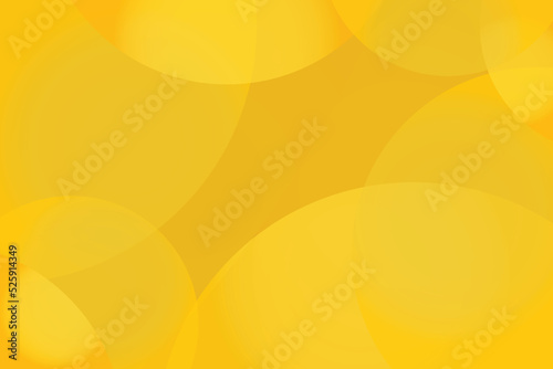 Minimal geometric background. Yellow circles elements with fluid gradient. Dynamic shapes composition. Vector illustration