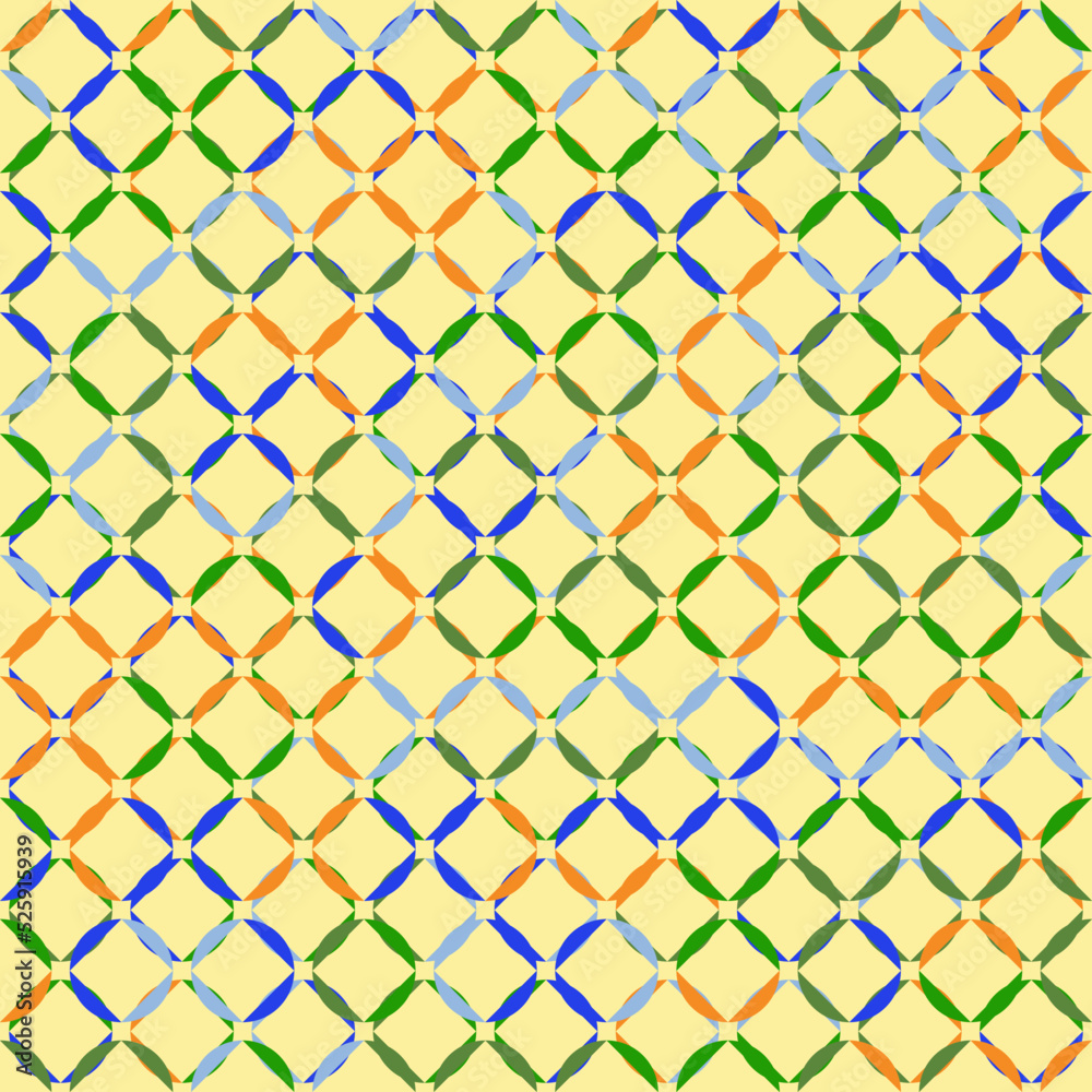 Fototapeta premium Color Rhombus tile tessellation pattern illustration