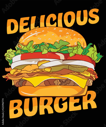 Delicious Burger Vector Illustration design