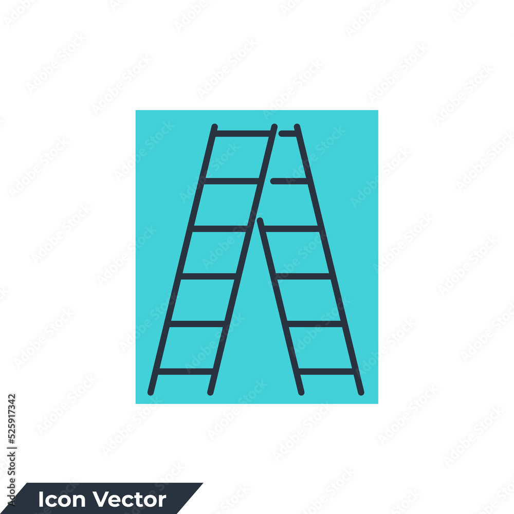 stepladder icon logo vector illustration. stepladder symbol template for graphic and web design collection stepladder icon logo vector illustration. stepladder symbol template for graphic and web design collection