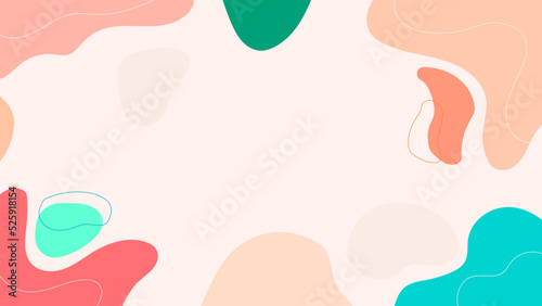 ABSTRACT GEOMETRIC SHAPE BACKGROUND FLAT COLOR WITH COPY SPACE AREA DESIGN VECTOR TEMPLATE FOR WALLPAPER, COVER DESIGN, HOMEPAGE DESIGN