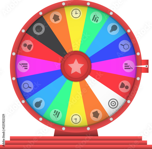Wheel of fortune infographic design element, VECTOR, EPS10