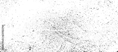 Abstract vector noise. Small particles of debris and dust. Distressed uneven background. Grunge texture overlay with fine grains isolated on white background. Vector illustration. EPS10.