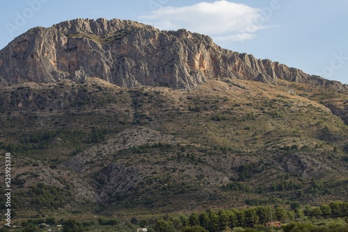 Monte Benicadell desde el mirador de la Albufera de Gaianes, Alicante, España photo