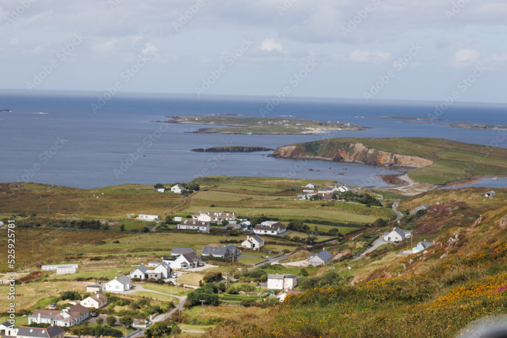 A view from the sky road at Clifden out onto the ocean