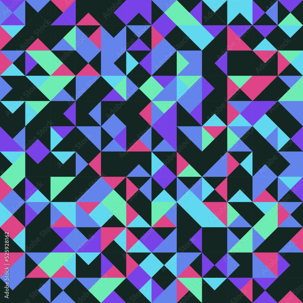 Triangle dark neon pattern Triangle dark neon pattern