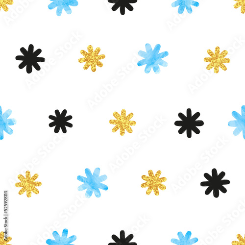 Seamless abstract snowflake...