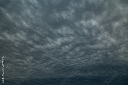 A dramatic cloudscape of undulatus asperatus clouds
