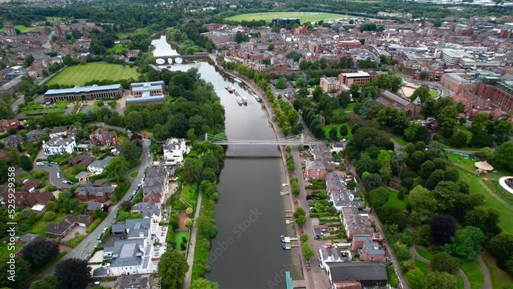 Chester, Cheshire UK - aerial view Chester, Cheshire UK - aerial view